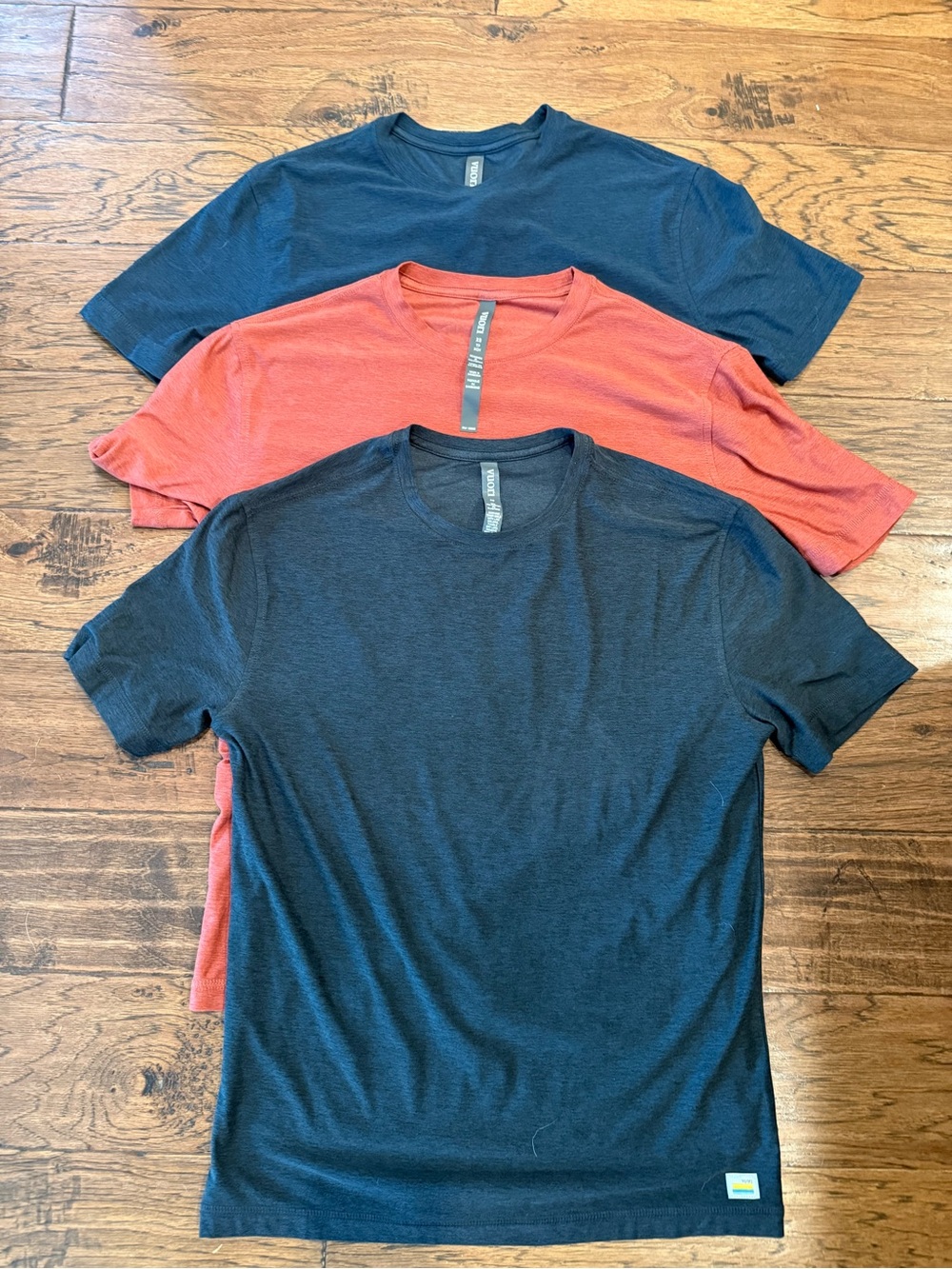 Vuori Men’s Crew Neck T-Shirts - Navy, Red, & Black